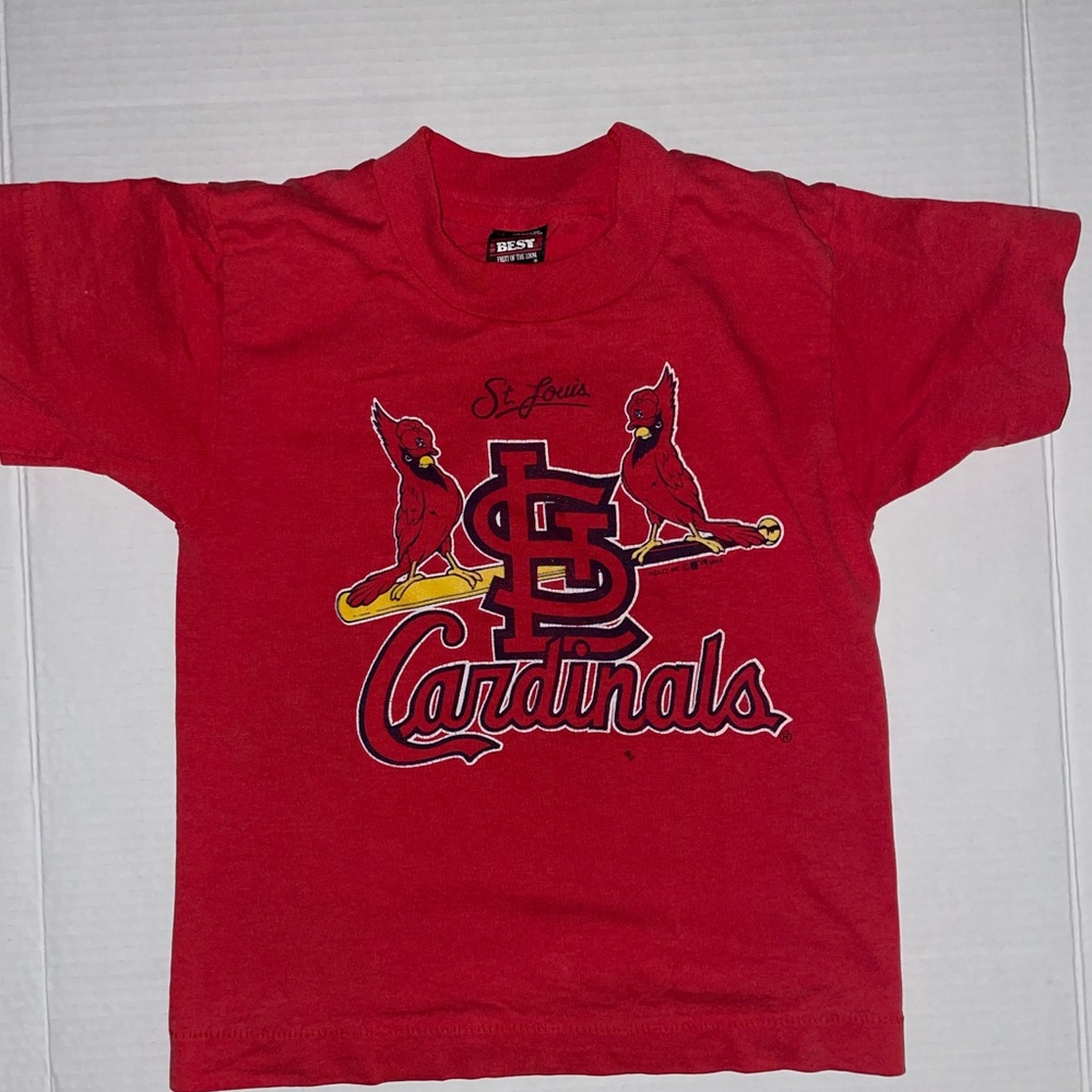 Vintage 90s St Louis Cardinals Toddler T Shirt 6T-8T Red USA Made MLB Tee